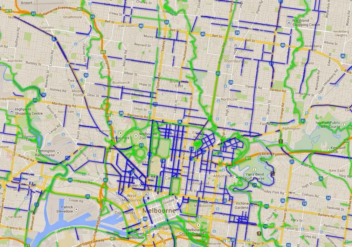 bike paths Melbourne map