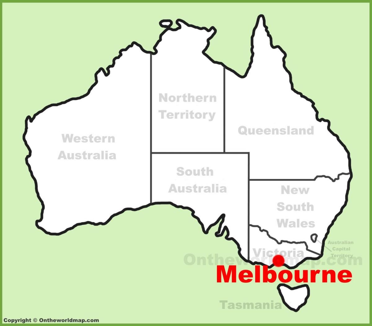 map Melbourne Australia