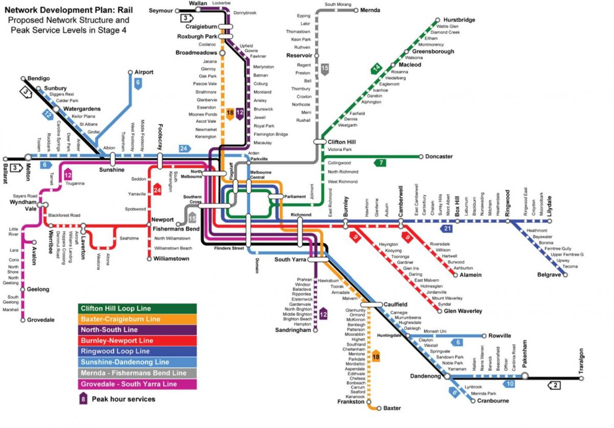 metro map Melbourne