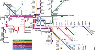Metro map Melbourne