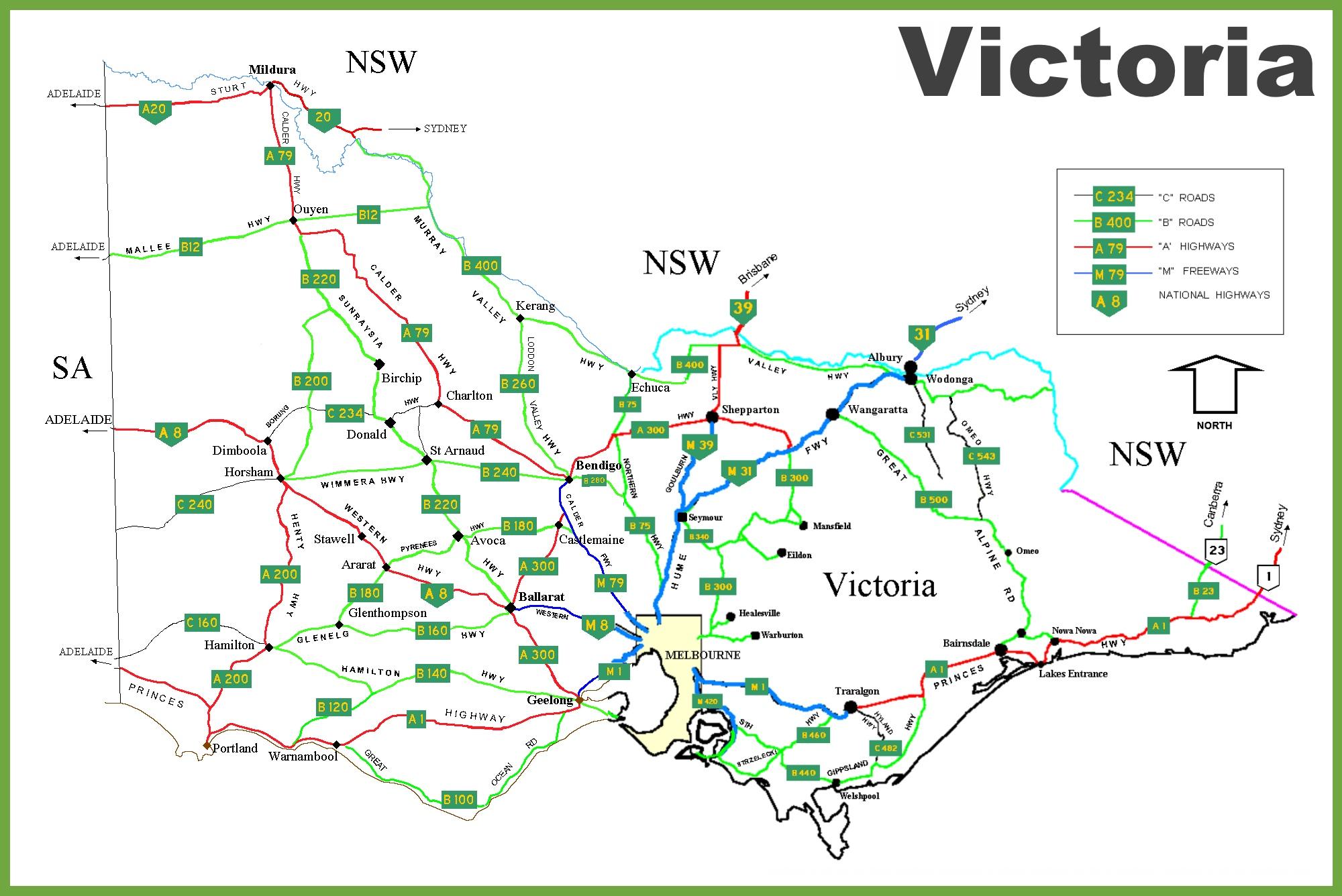 Victoria Australia Map 