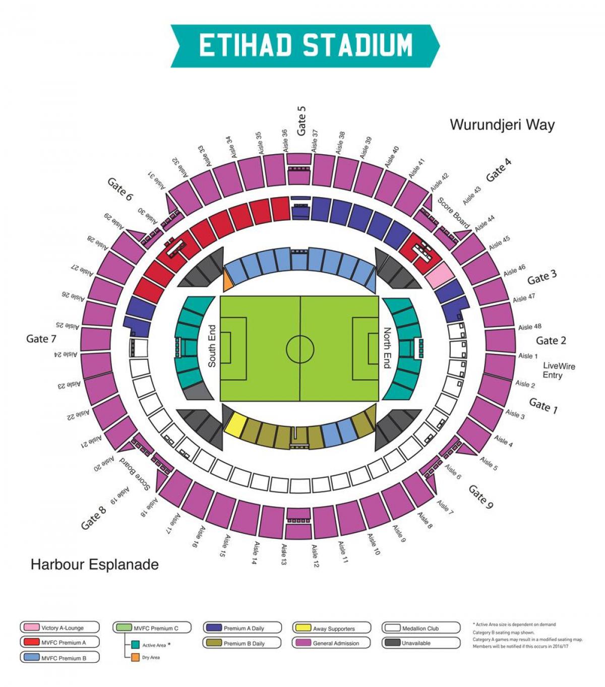 map of Etihad stadium Melbourne