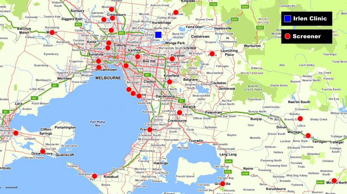 map of greater Melbourne