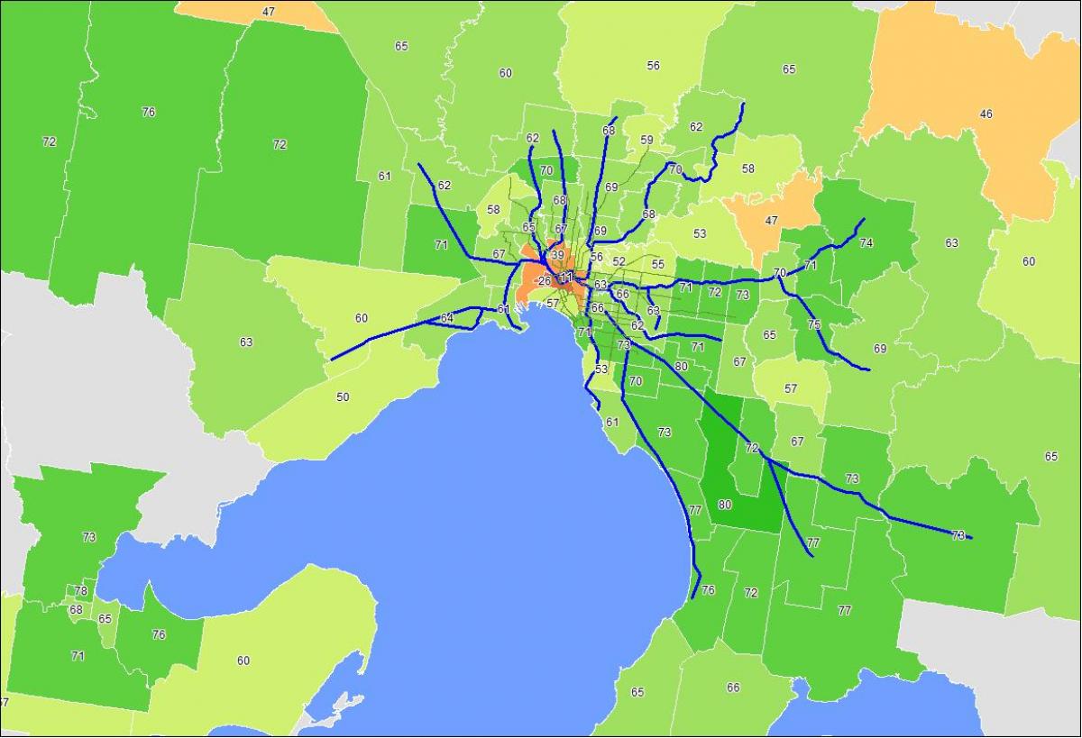 map of Melbourne cbd