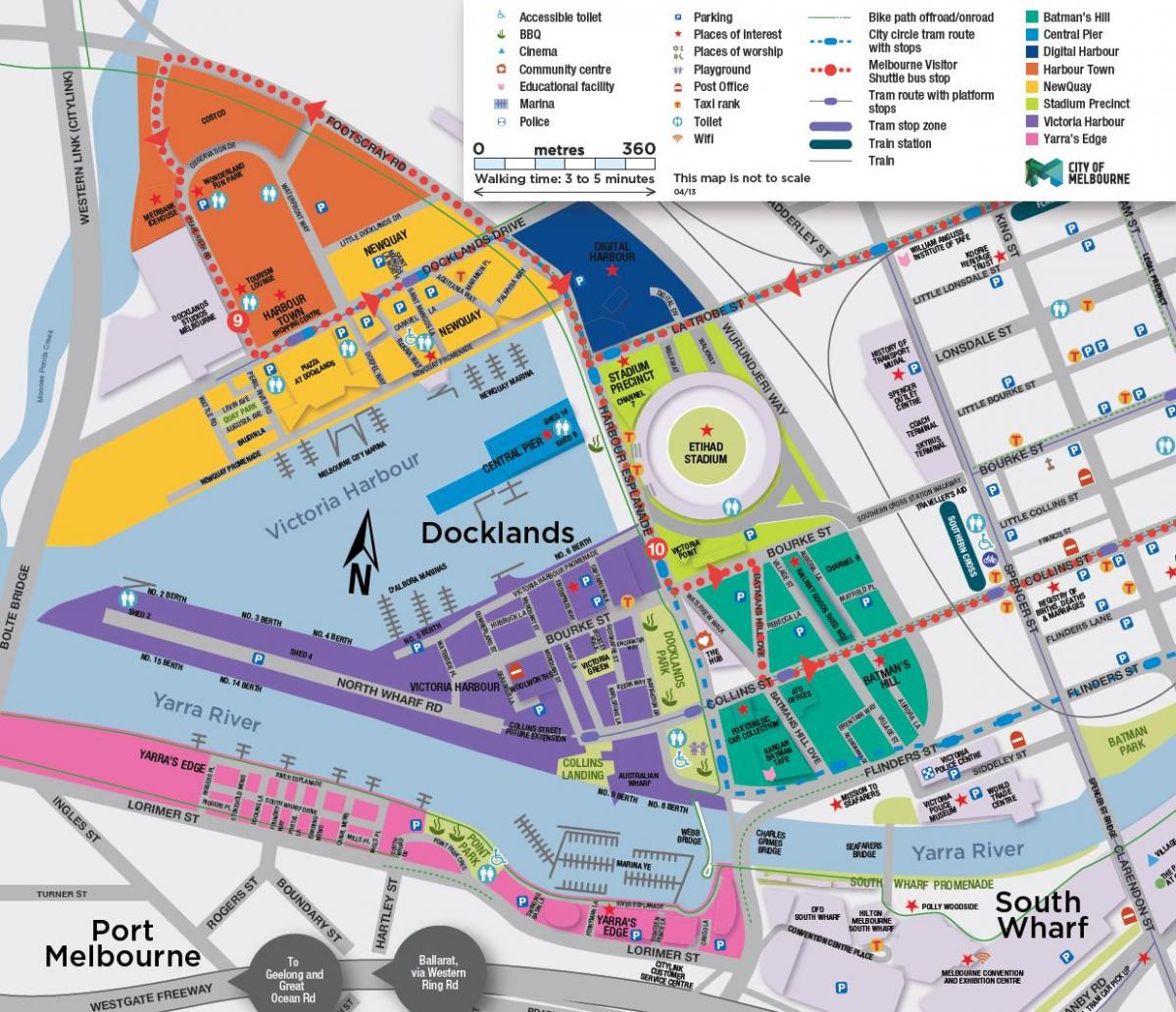 docklands map Melbourne