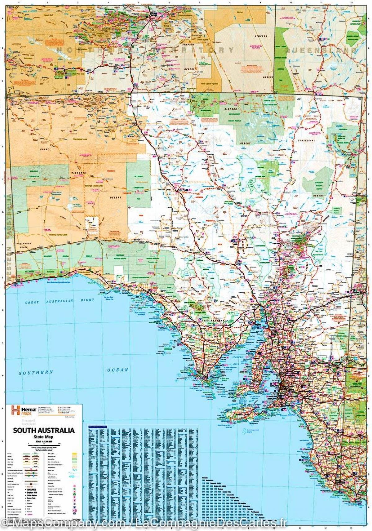 map of south Australia