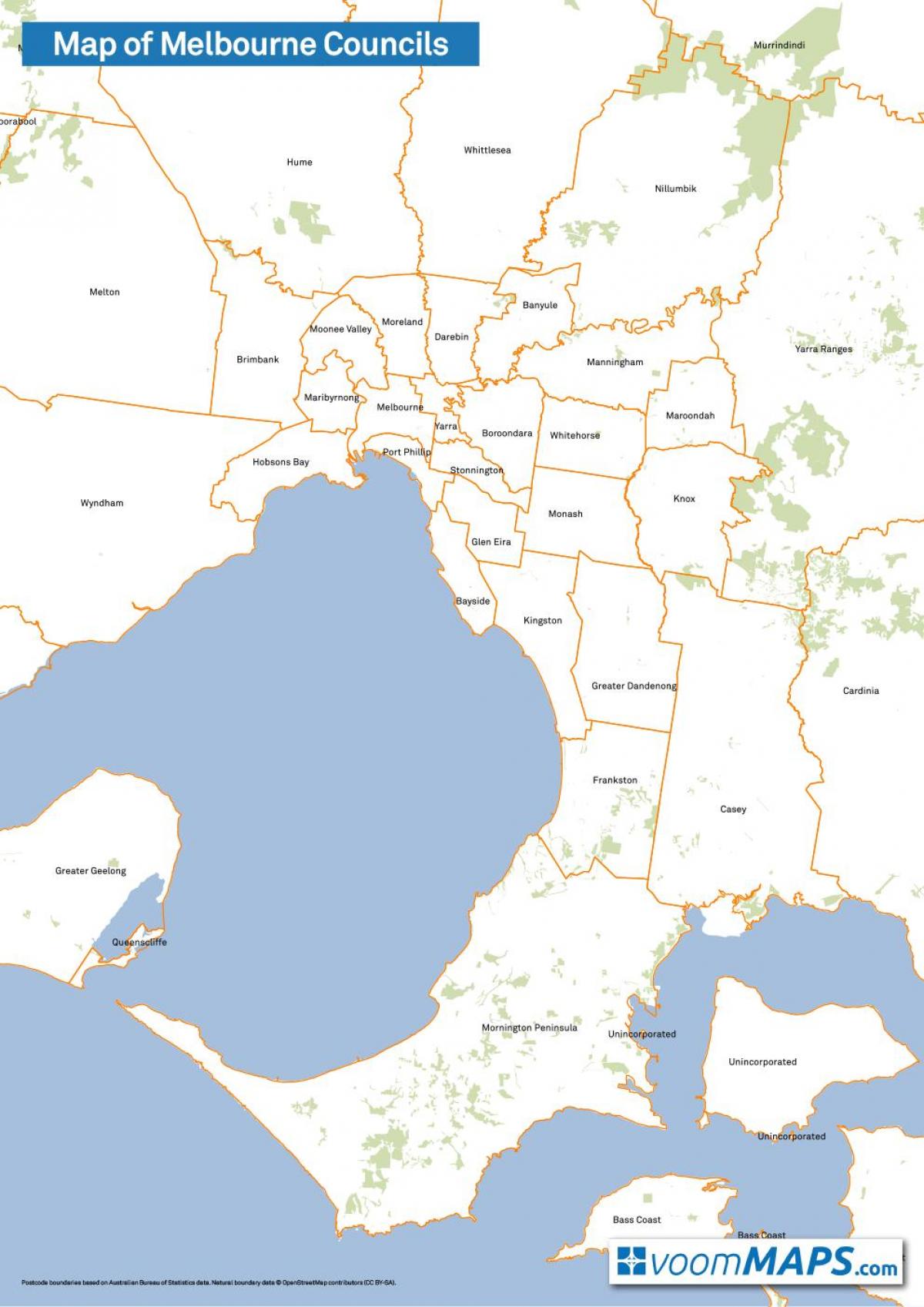 map of Melbourne councils