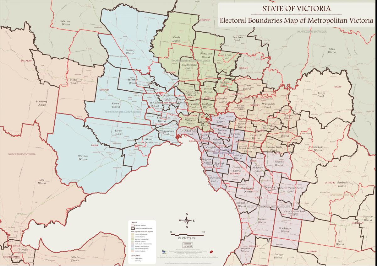 map of Melbourne eastern suburbs