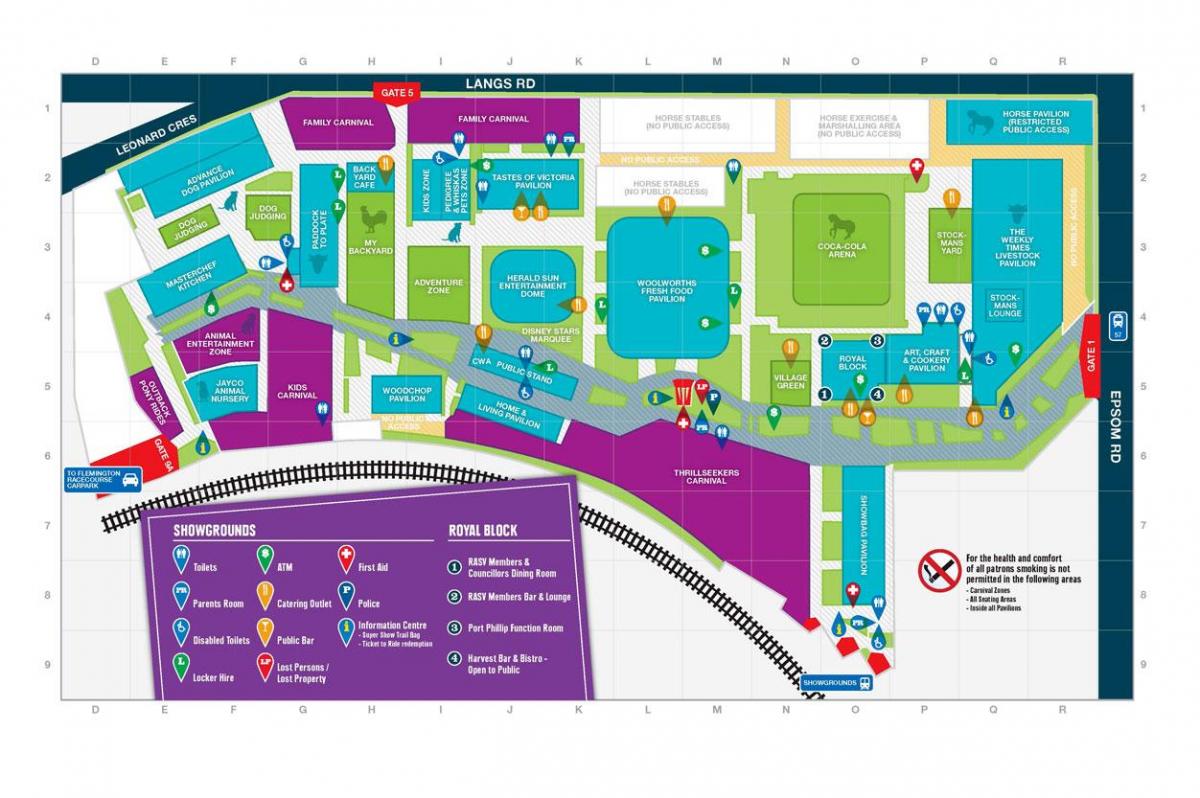 map of Melbourne Showgrounds