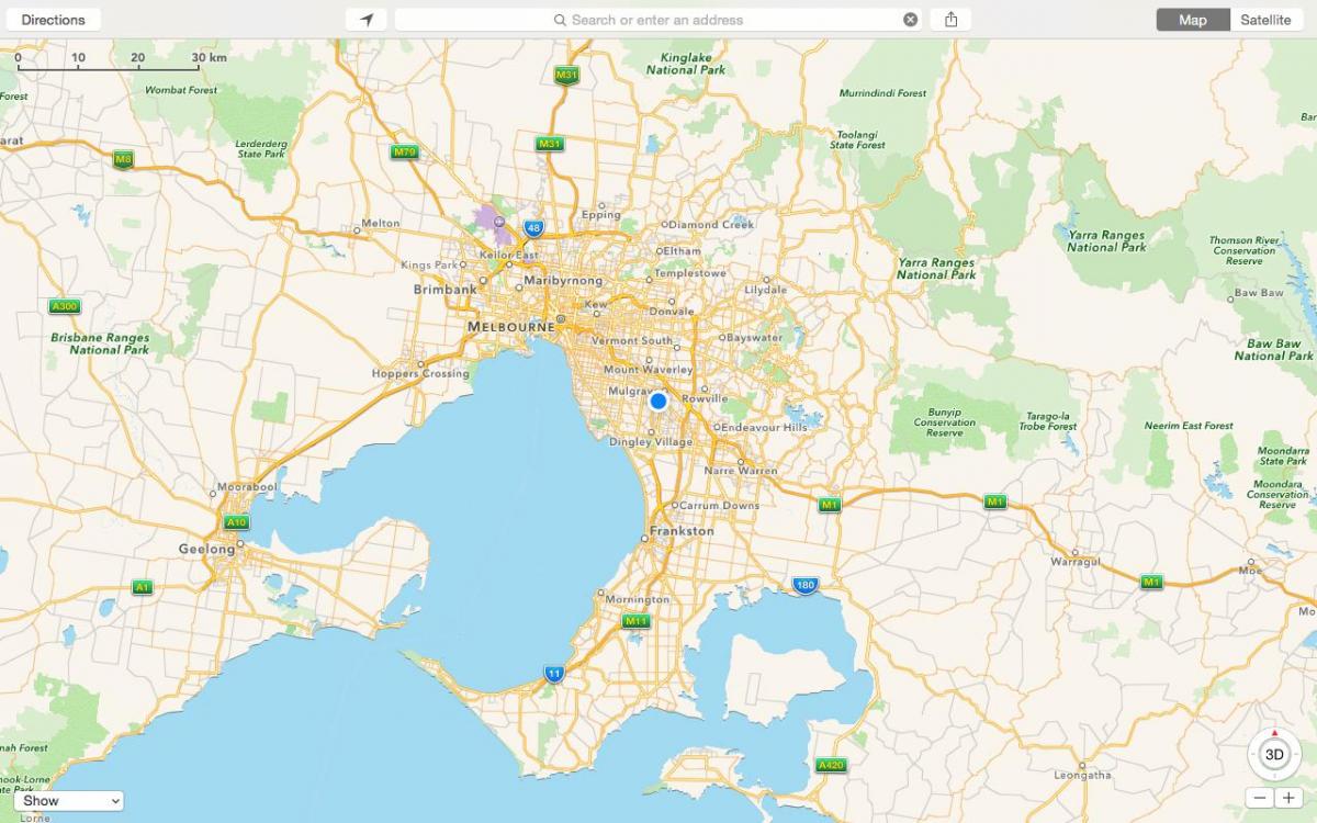 map of Melbourne and suburbs