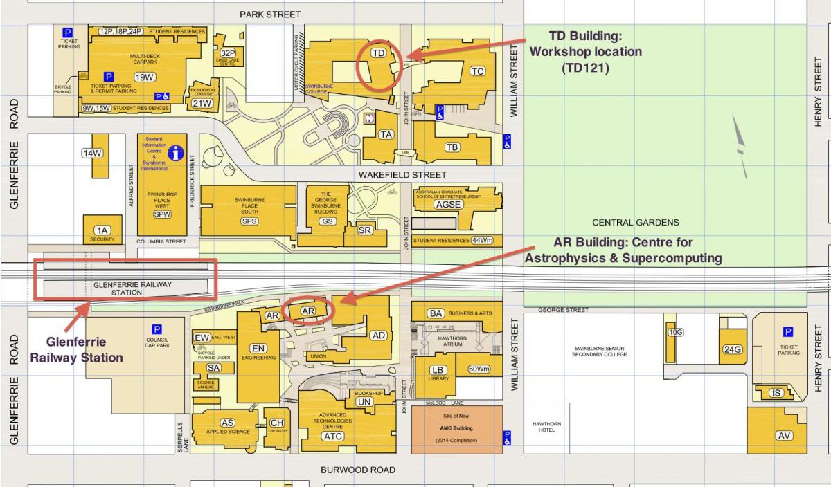 map of Swinburne campus