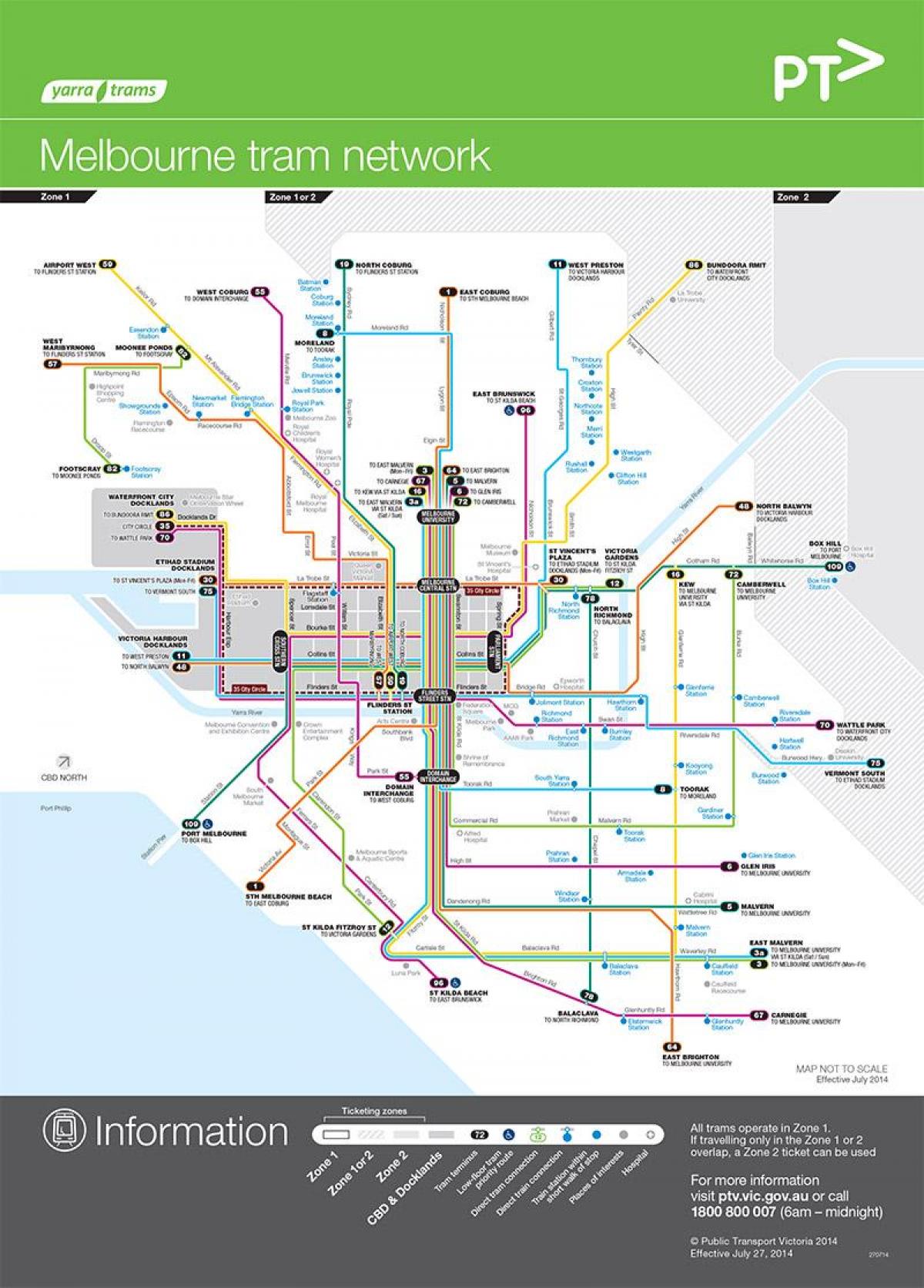 ptv tram map