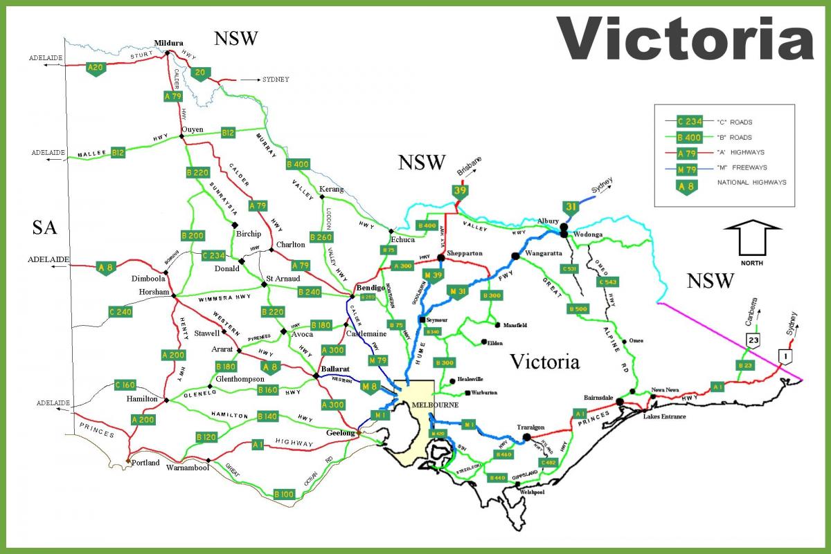 map of Victoria Australia