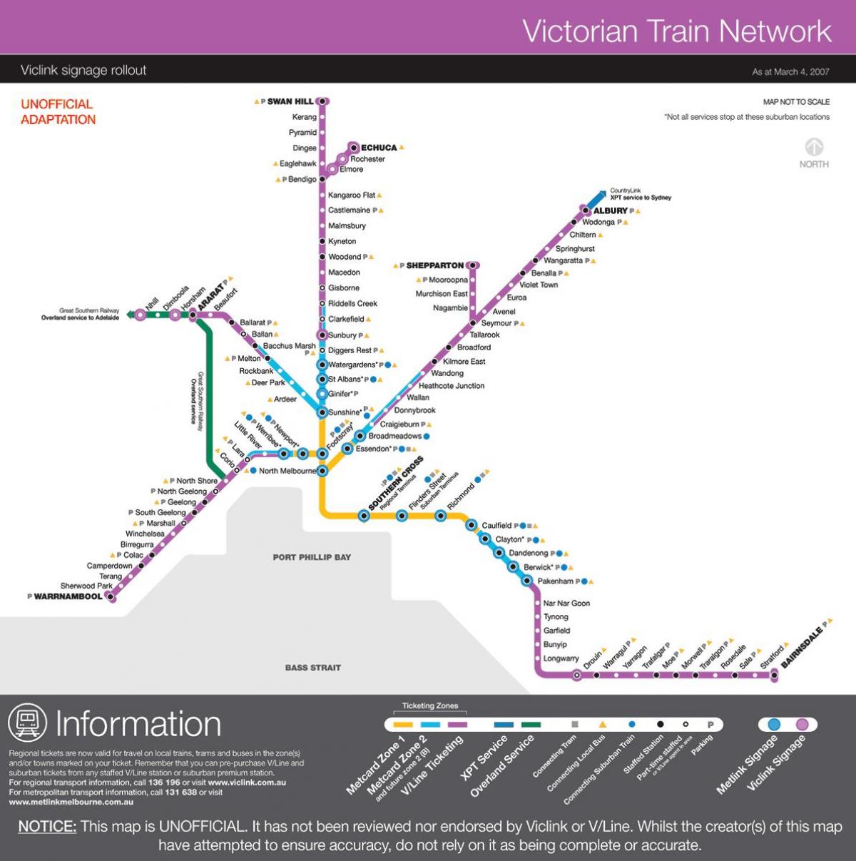 vline train map