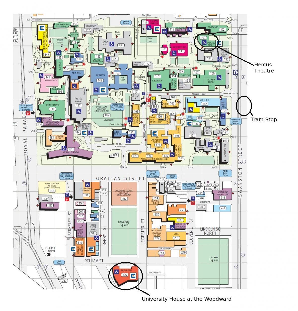 Victoria university campus map