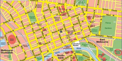 Map Melbourne city
