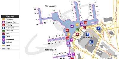 Map of Melbourne airport terminals