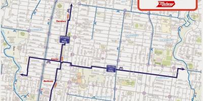 Map of Melbourne bike share