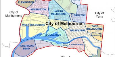 Map Melbourne suburbs