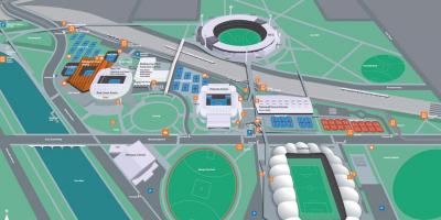 Melbourne olympic park map
